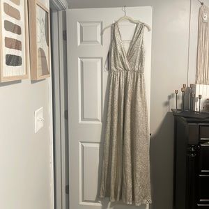 Gold maxi formal dress